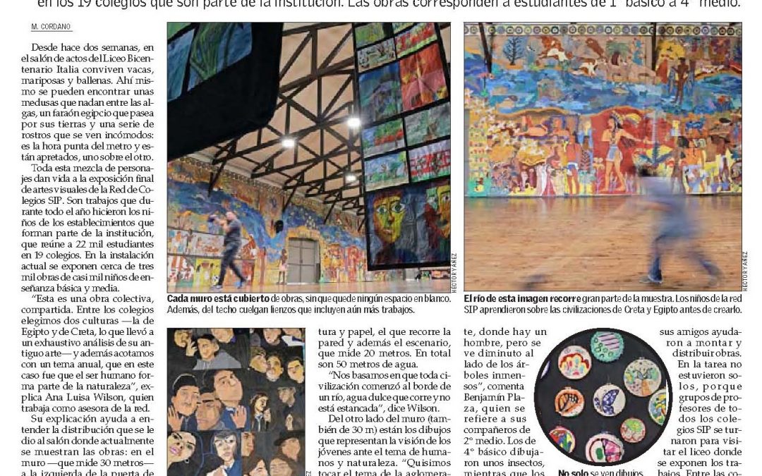 El Mercurio resalta la innovadora exposición final de artes SIP
