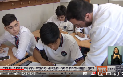 Canal 13 destaca al Liceo Bicentenario Italia en reportaje sobre el uso de celulares en clases